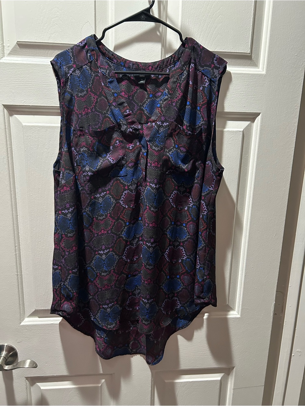 Torrid Harper Georgette Sleeveless Snake-Print Blouse Tank Top
